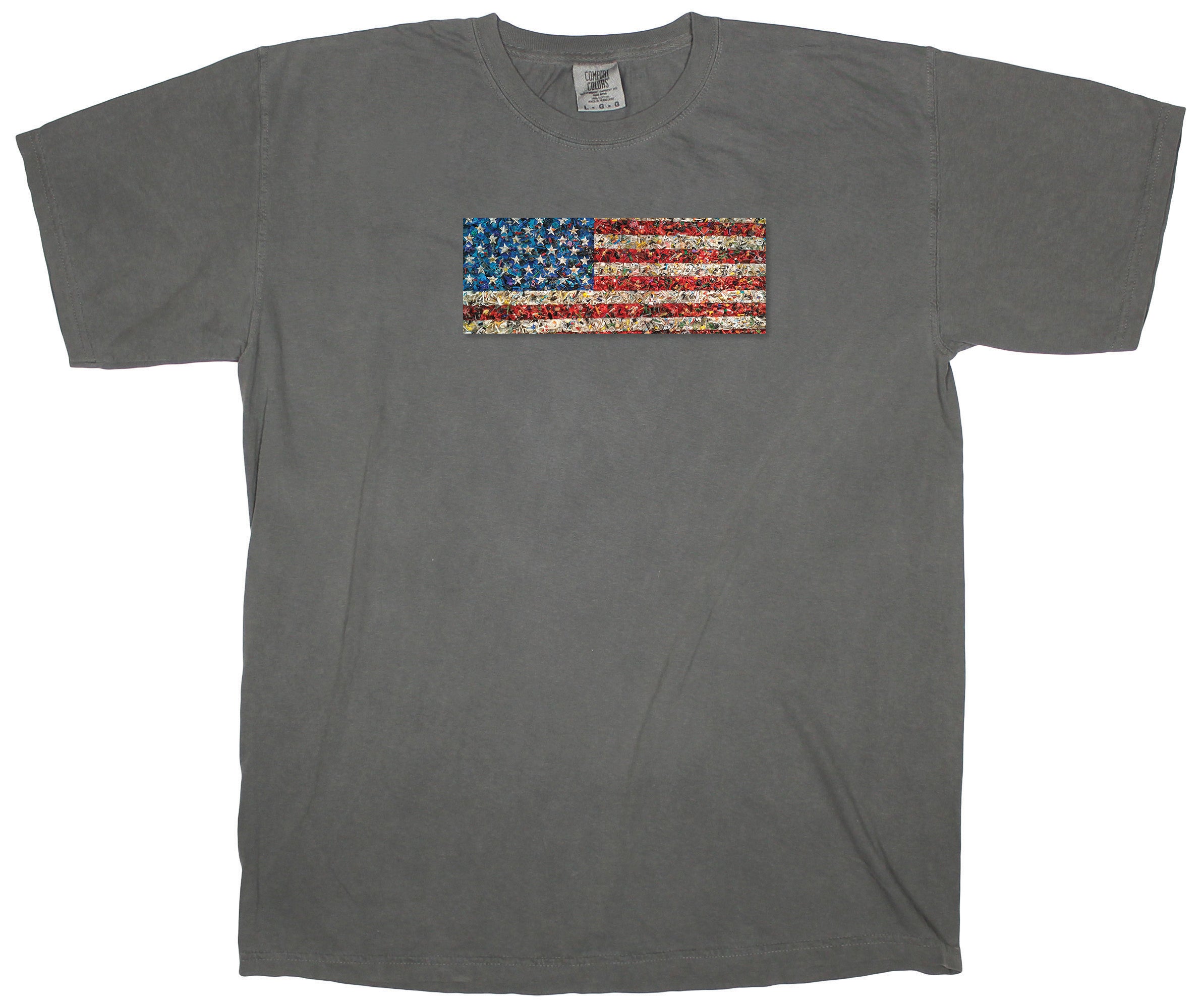 Lakes and Forests: USA Pride American Flag Patch T-shirt