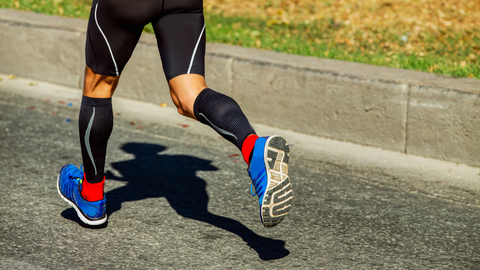 Runner Athlete in compression socks