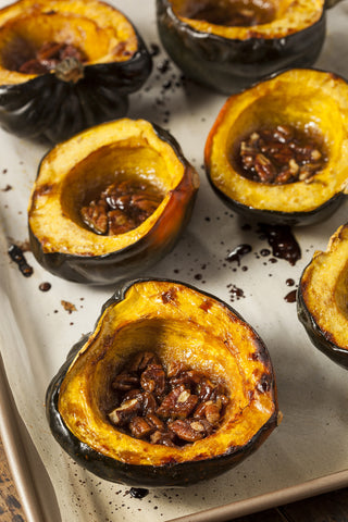 Baked Acorn Squash with Pecans