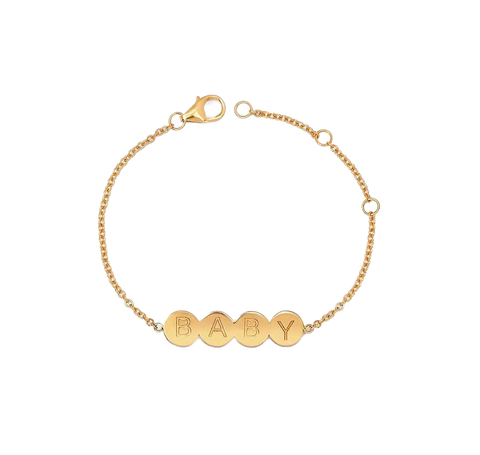 Baby Id Bracelet Jewelry 14k Gold Free Personalized Engraving – TousiAttar  Jewelers