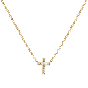 Baby Gold Kids Pave Letter Necklace