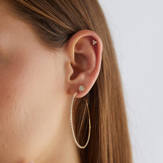 Ear Piercing Earrings Pink-Clear-Baby Blue Silver India | Ubuy