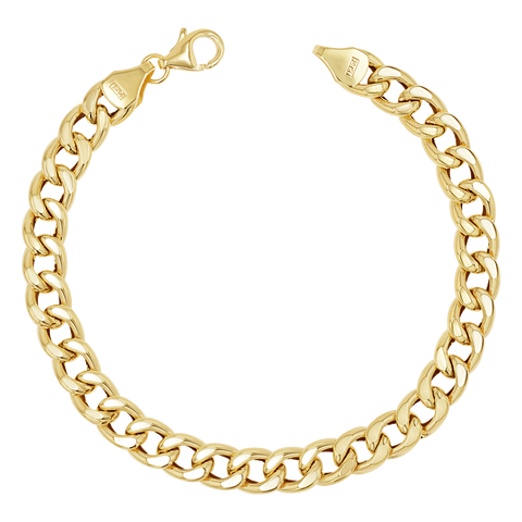 Miami Cuban Link Bracelet Hollow 8.5 Inches 7.5mm 64810: buy online in NYC.  Best price at TRAXNYC.