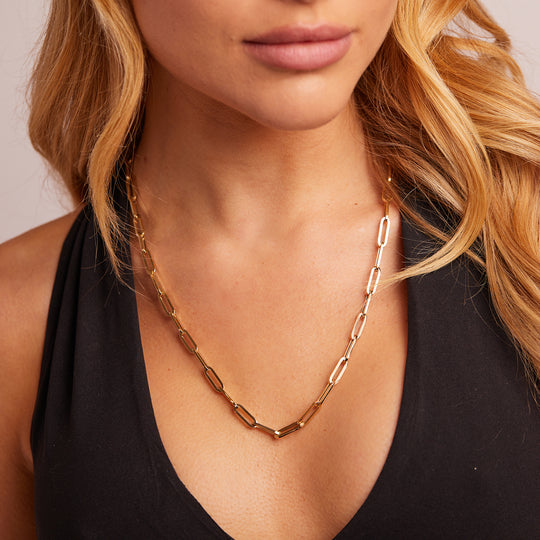 14K Petite Sequin Chain Necklace – Baby Gold