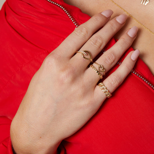 CLASSIC BRONZE FINGER RING GOLD PLATED WOMEN FINGER RING – E2O Fashion