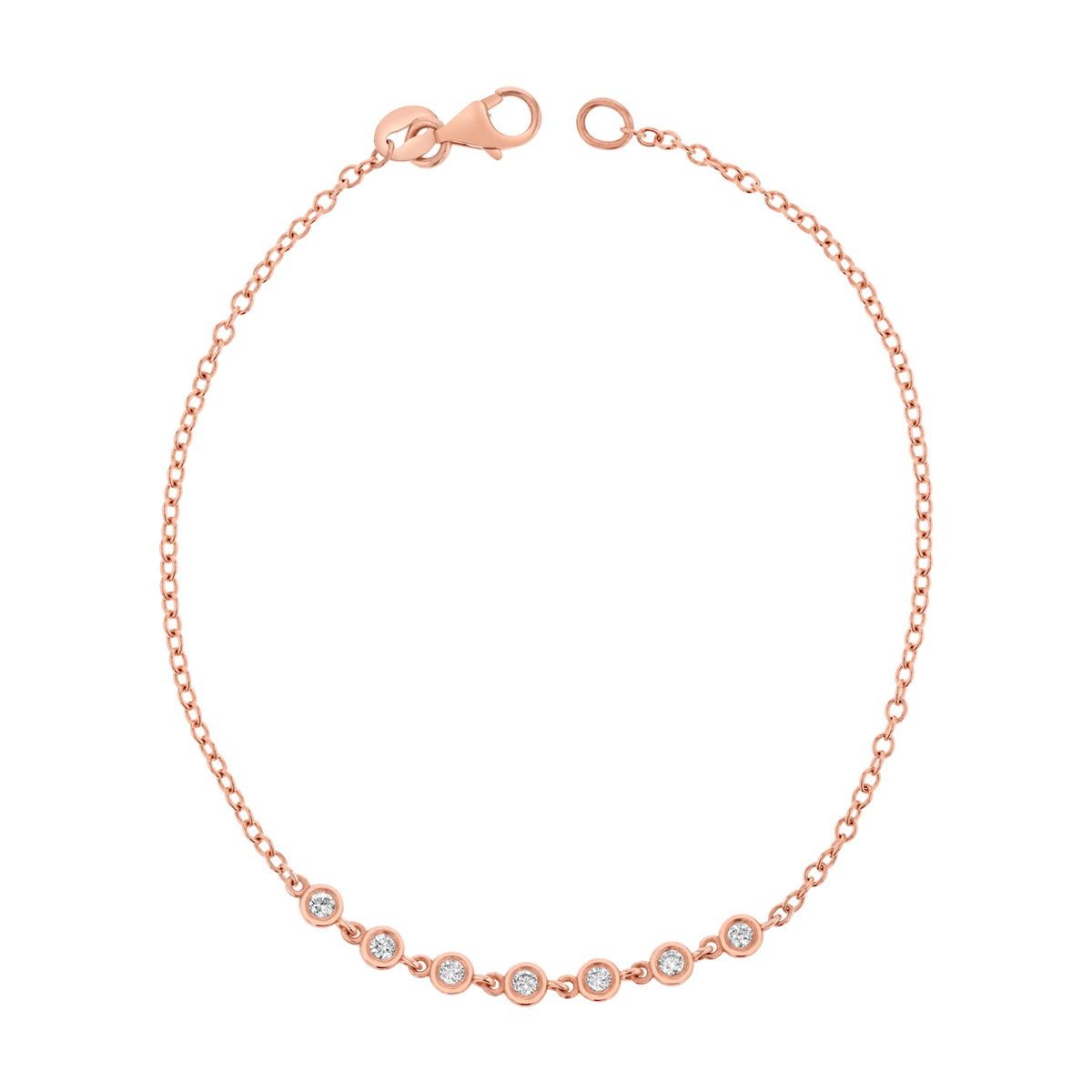 14K Gold Diamond Bezel Station Bracelet – Baby Gold