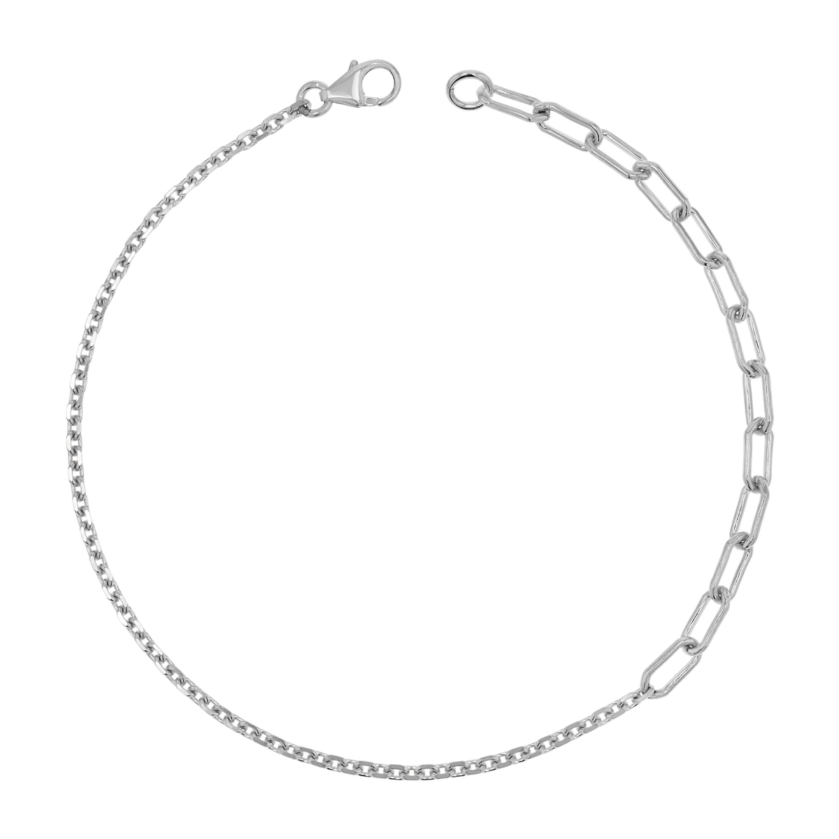 14K Gold Diamond Cut Rolo & Paperclip Chain Bracelet – Baby Gold