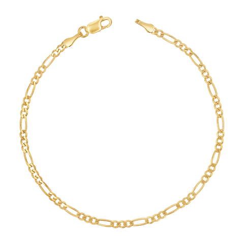 Solid Gold Figaro Link Chain | The Gold Gods