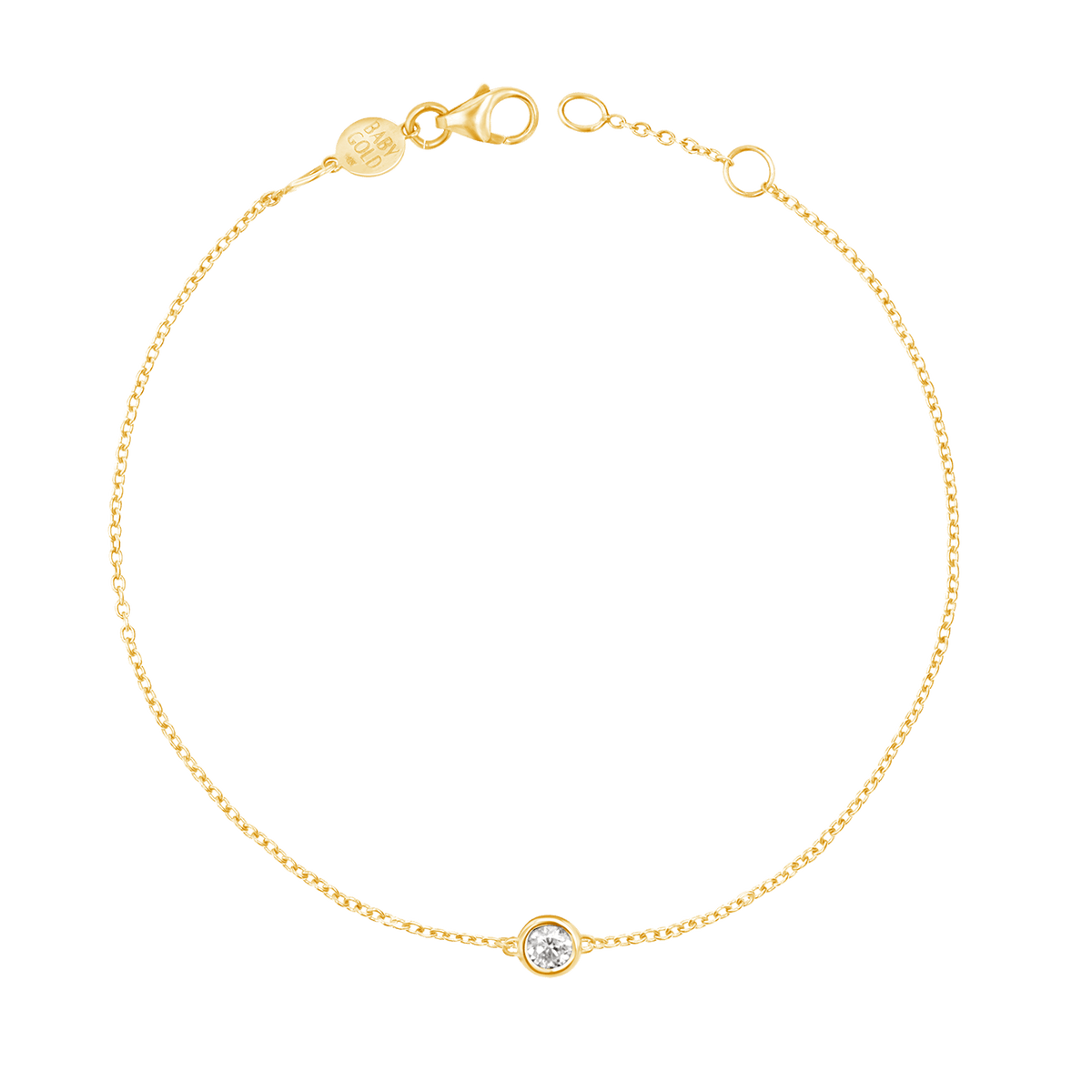 Kids Solitaire Diamond Bracelet – Baby Gold