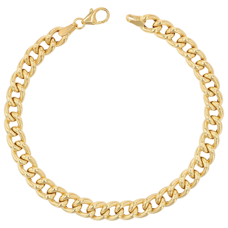 14K Grand Cuban Curb Link Bracelet – Baby Gold