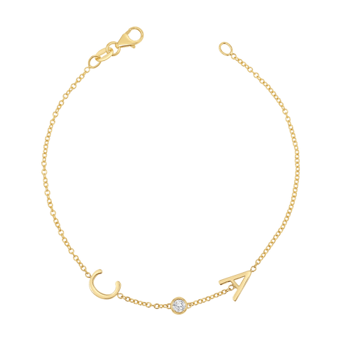 MOMOL Initial Charm Bracelets, 18K Gold Plated India | Ubuy