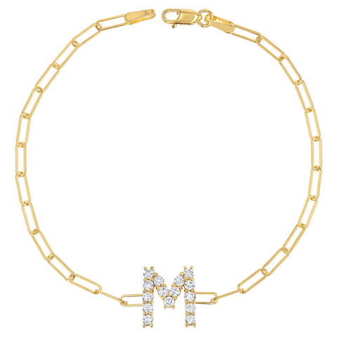 Initial Letter Gold Bracelet | Custom Bracelets Y