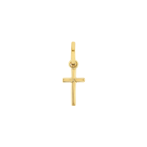 14K Gold Petite Cross Charm – Baby Gold