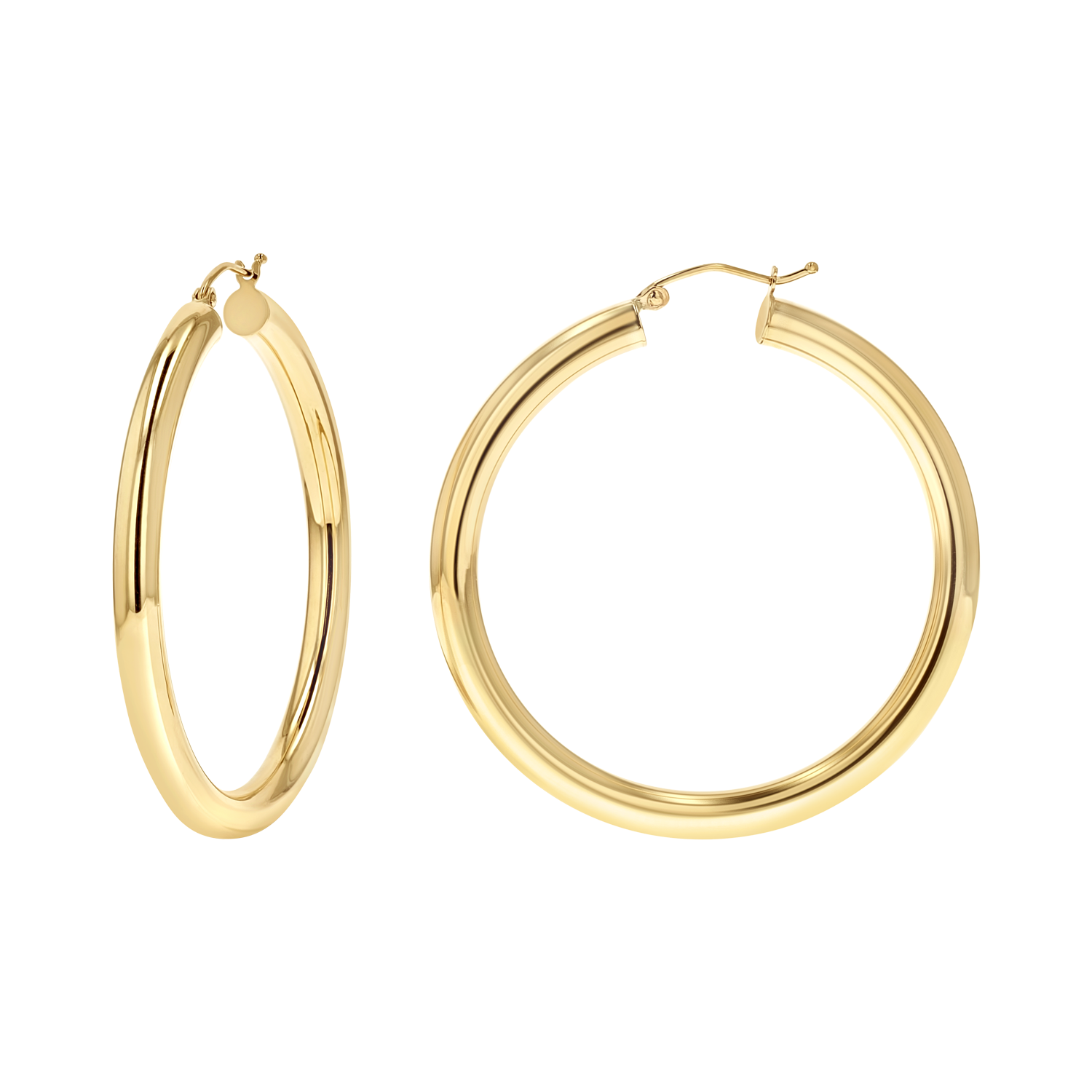 4mm Gold Tube Hoop Earrings – Baby Gold