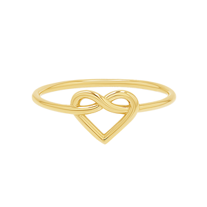 14K Gold Heart Love Knot Ring – Baby Gold