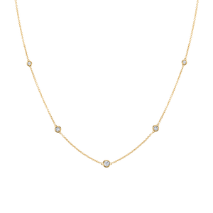 Multi Drop Diamond Necklace – Baby Gold