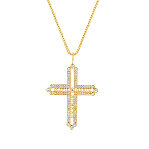 gold cross necklace with name