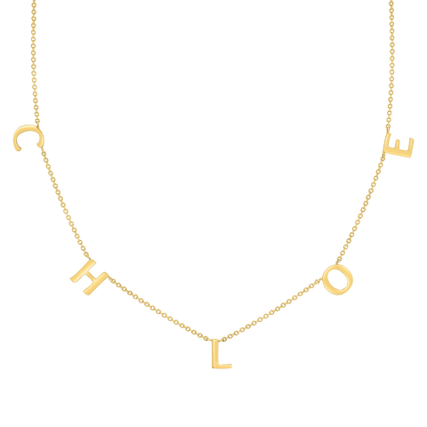 Gold Initial Necklace - Letter Necklace