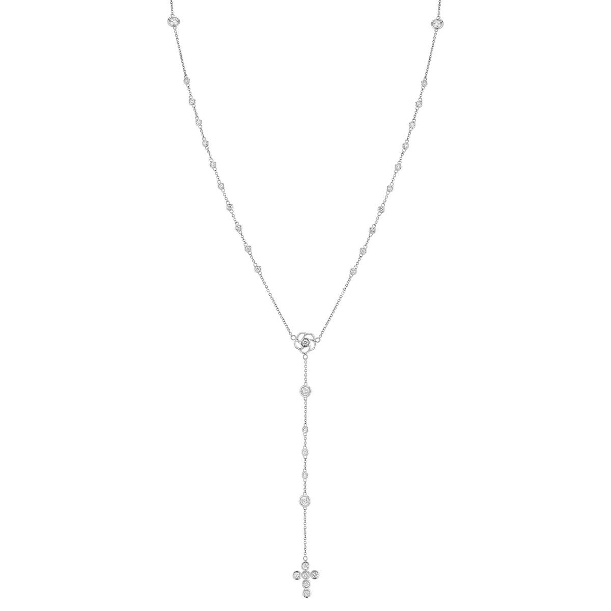 Diamond Rosary Necklace – Baby Gold