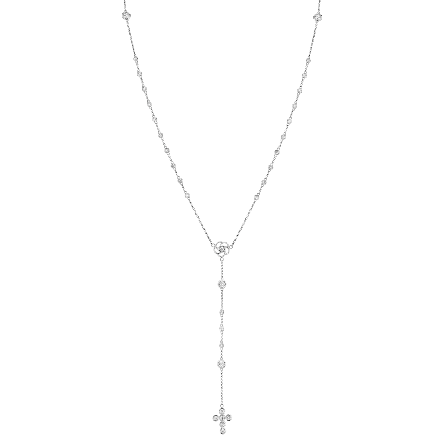Diamond Rosary Necklace – Baby Gold