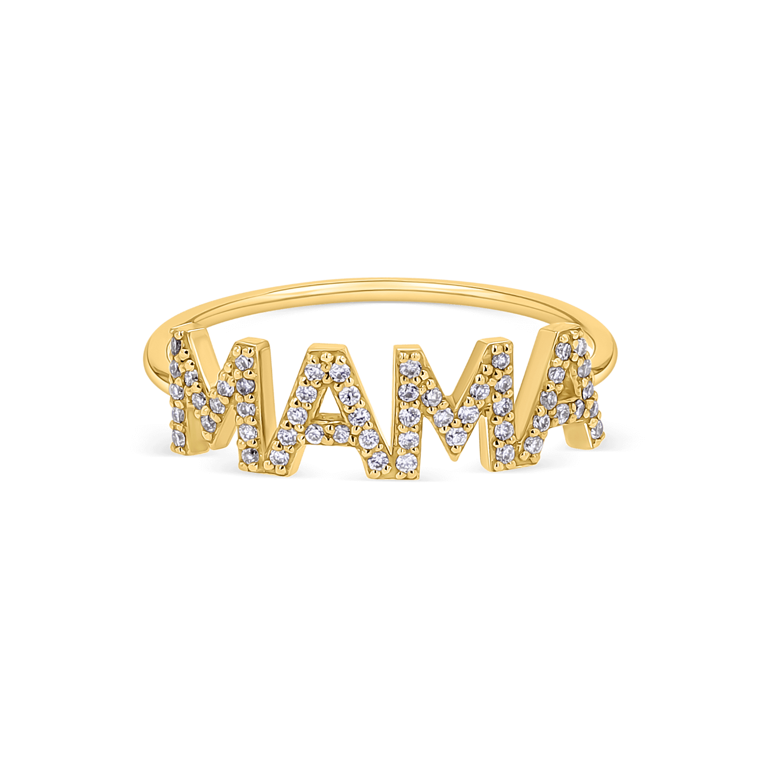 Diamond Mama Ring Baby Gold