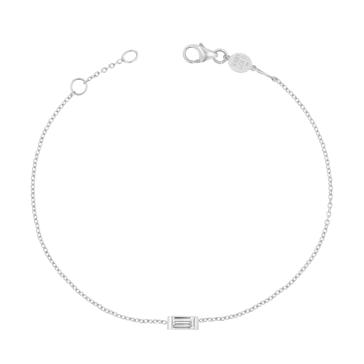 Baguette Diamond Bracelet – Baby Gold