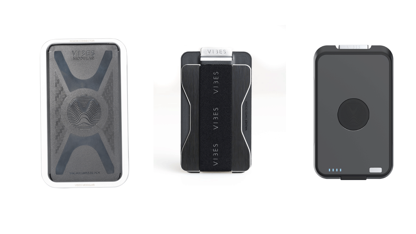Vibes Modular Roxon modular accessory connector with Modular Wallet and  Wireless Battery