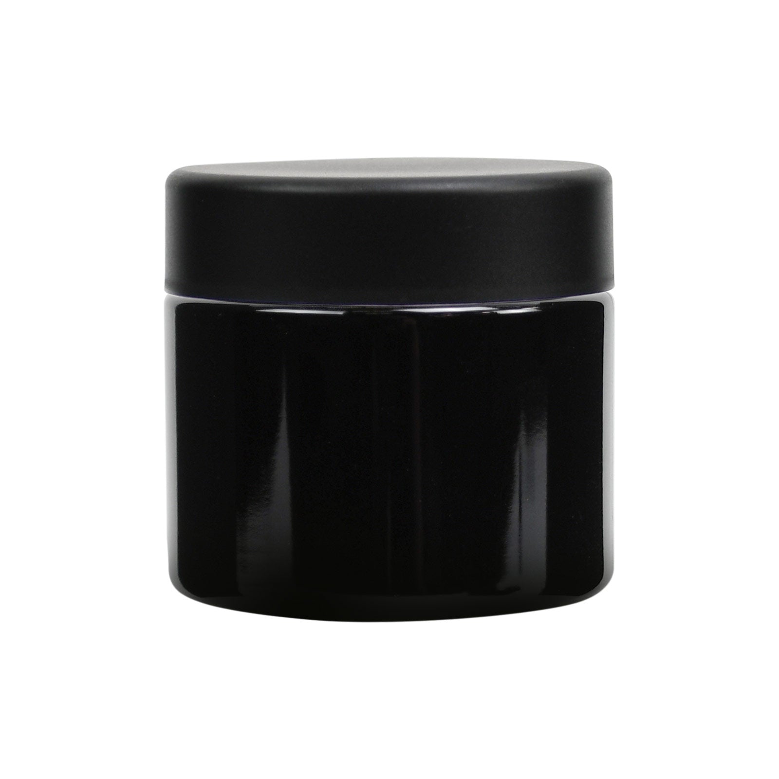 2oz Child Resistant Cap Black Jars - 3.5 Grams - 20 Count