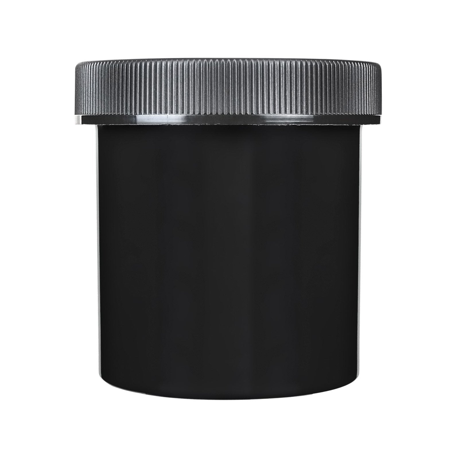 16oz Child Resistant Plastic Jar Black - 28 Grams - 48 Count