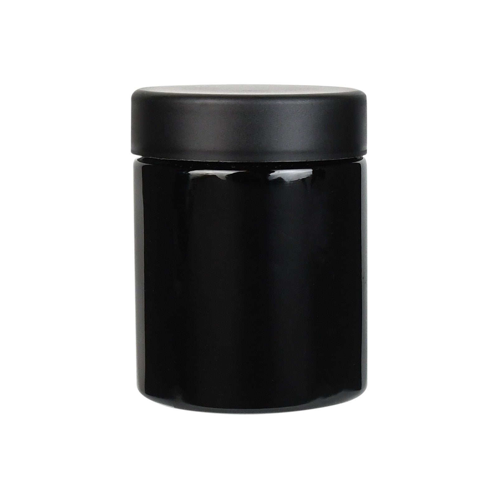 5oz Premium Glass Jars w/ Child Resistant Lids - Black Lid (120 Qty)