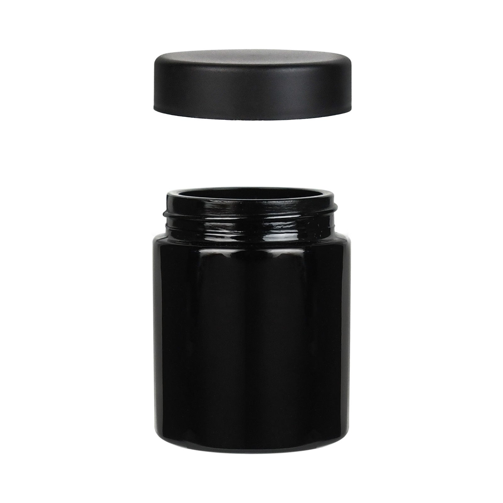 5oz Premium Glass Jars w/ Child Resistant Lids - Black Lid (120 Qty)