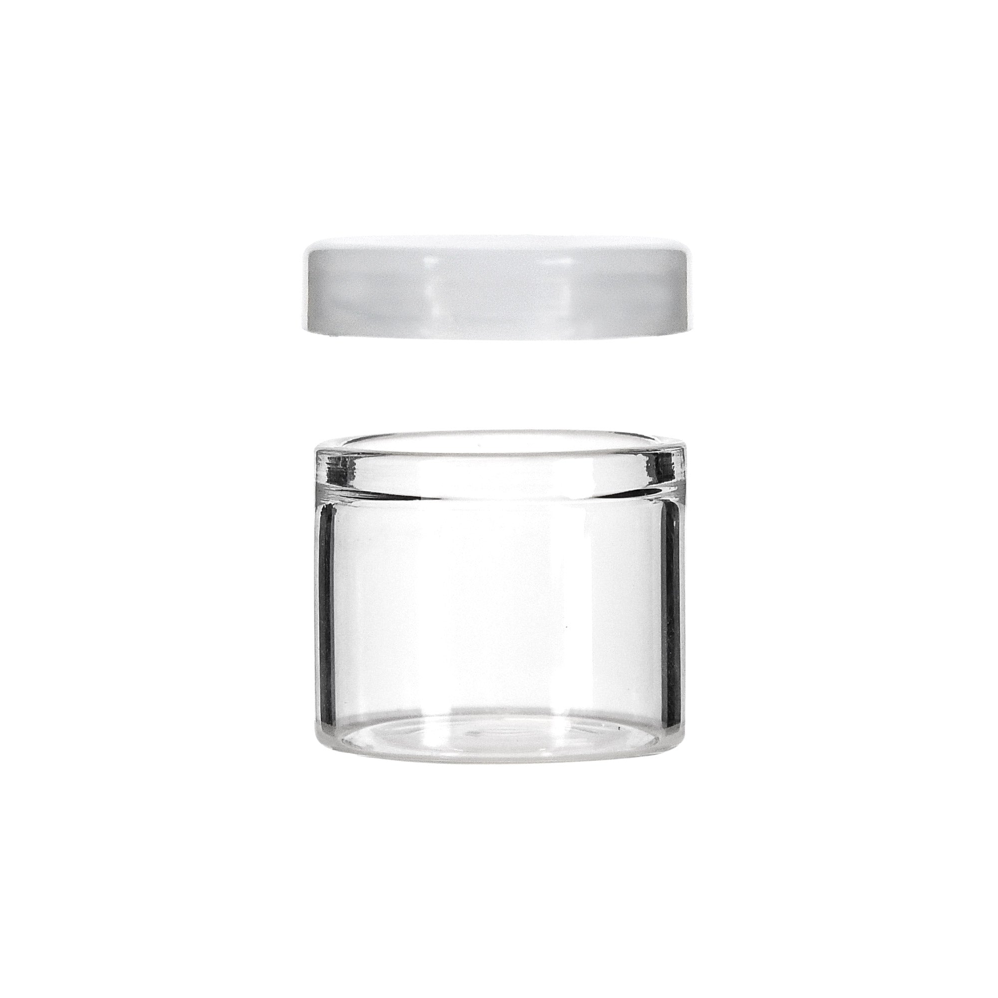 Plastic Polystyrene Concentrate Container Lined With White Silicone Insert  - .34 oz / 10 ml Mini Scoop