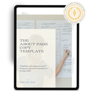 About Page Copy Template - The Copy Bar™ by Ashlyn Writes
