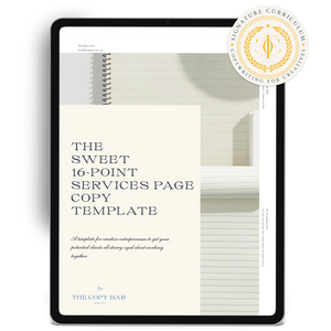 Sweet 16-Point Services Page Template - The Copy Bar™ by Ashlyn Writes