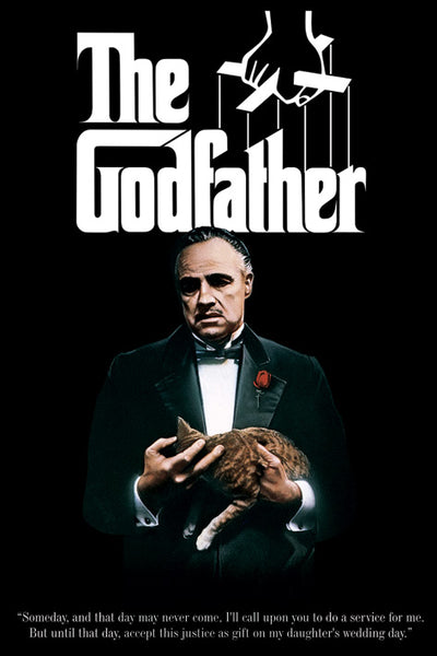 The Godfather Holding Cat Colour Maxi Poster – Koolpixnz