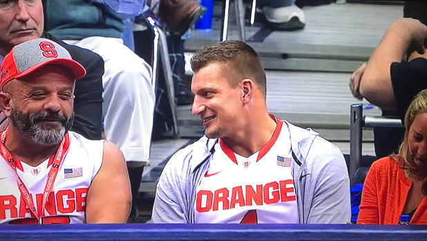 Rob Gronkowski: Patriots player wears Syracuse basketball gear to game