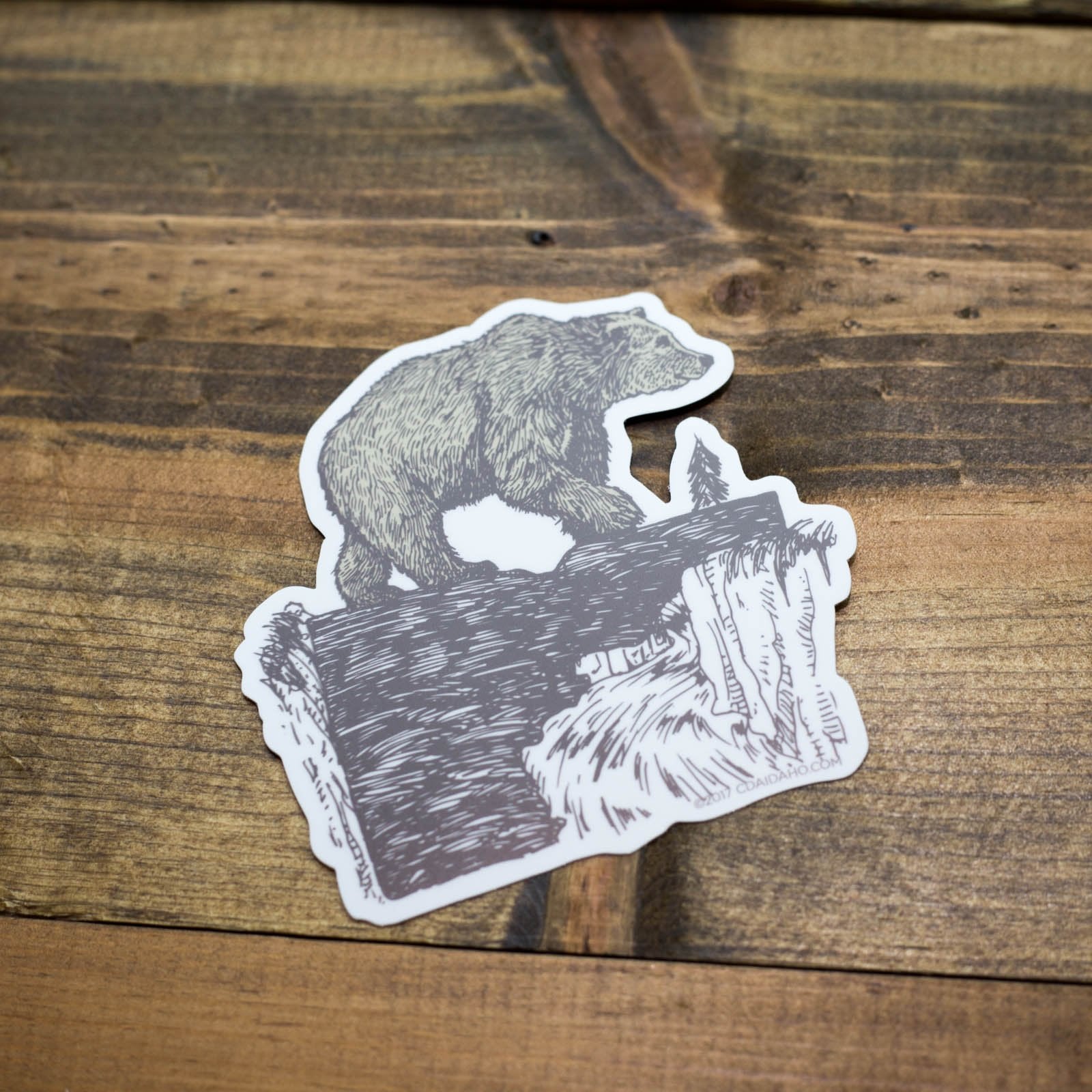 Bear Crossing Sticker
