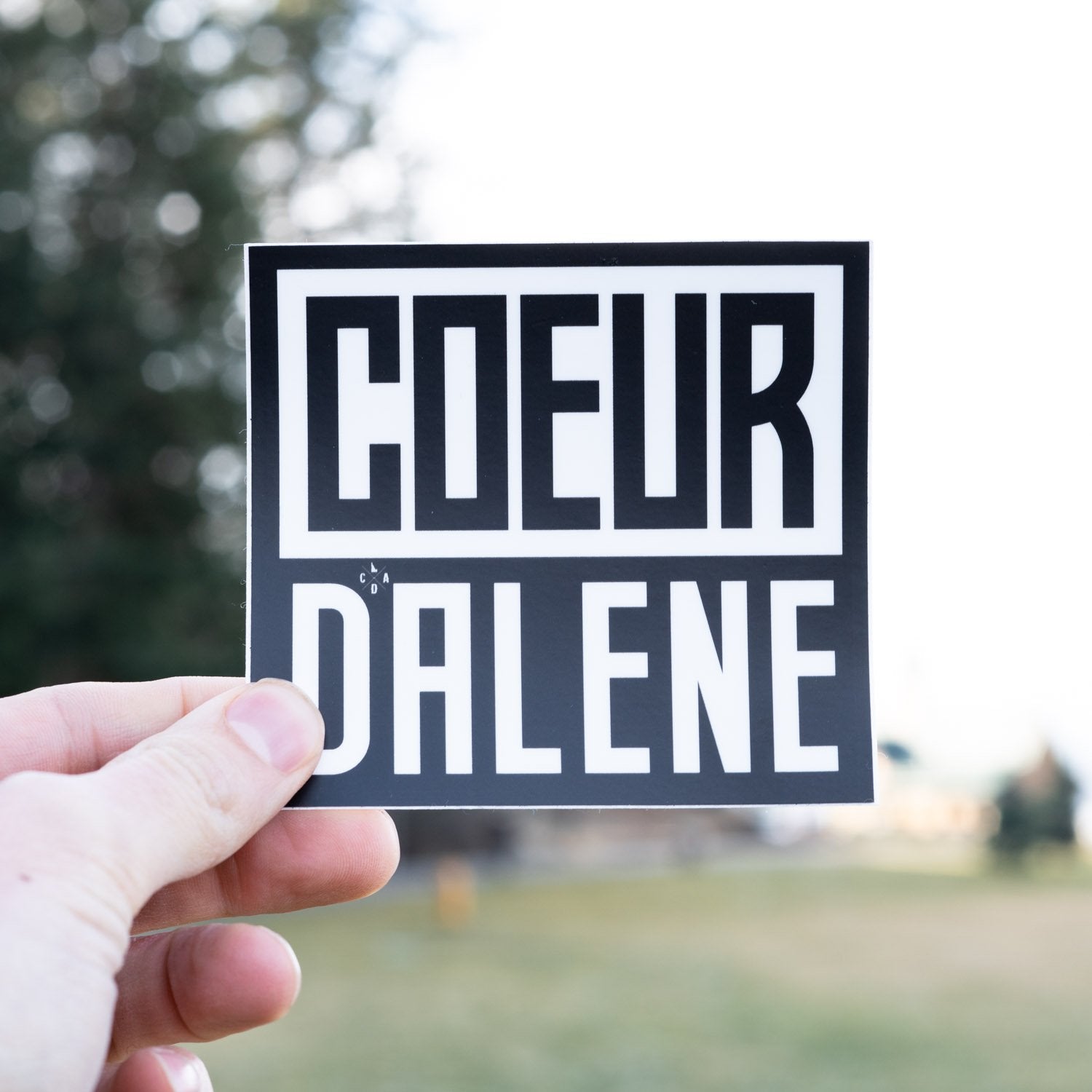 The Coeur d Alene Square Sticker