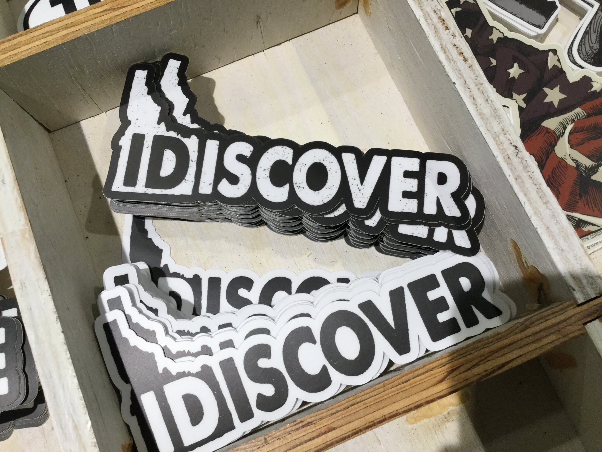 Idiscover Idaho Sticker - White Background