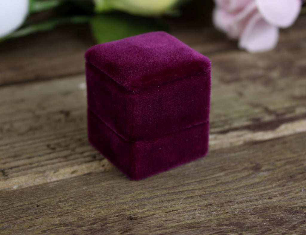 burgundy ring box