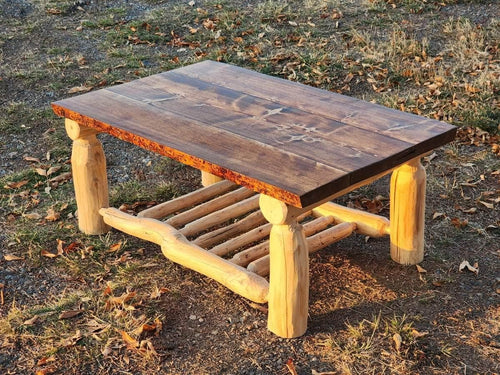 Canadian Log Furniture Living Room Log Coffee Table