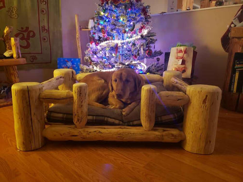 Canadian Log Furniture pet Log Dog Bed