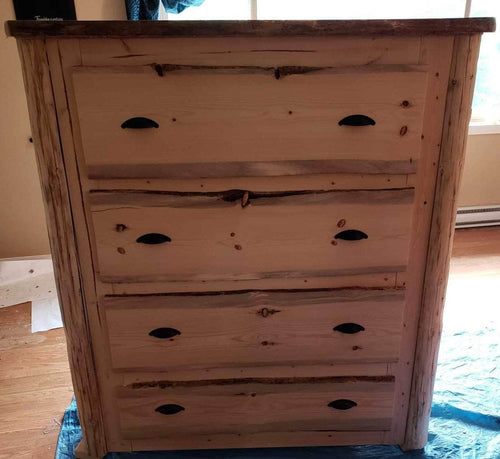 Canadian Log Furniture tall boy dresser Log Tall Boy Dresser