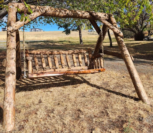 Canadian Log Furniture yard swing Log Yard Swing