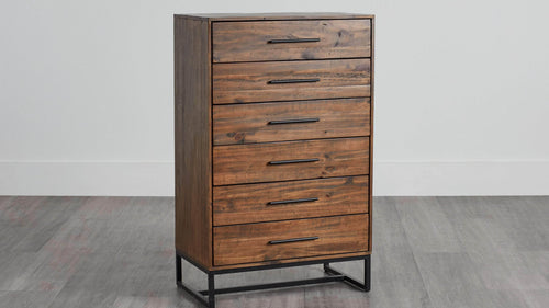 Rustic Classics Drawer Chest Blackcomb Reclaimed Wood and Metal 6 Drawer Chest in Coffee Bean