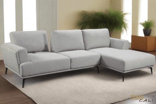 Urban Cali Sectional Newport Adjustable Deep Seating Sectional Sofa in Nela Light Grey