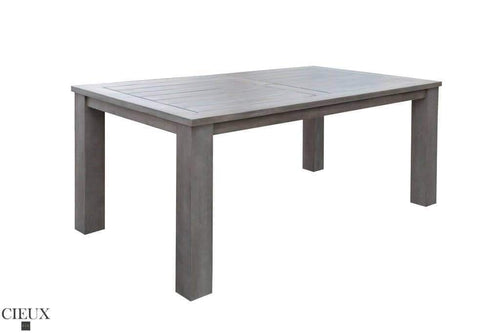 CIEUX Patio Dining Champagne Weathered Teak Table