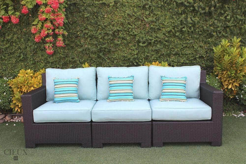 CIEUX Sectional Spectrum Mist Provence Patio Wicker Sofa - Available in 3 Colours