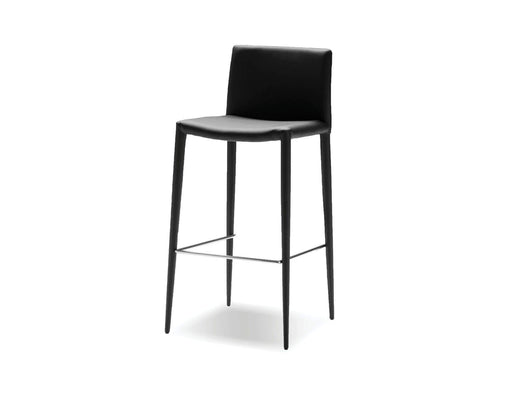 Mobital Counter Stool Black Zeno Counter Stool Full Leatherette Wrap Set of 2