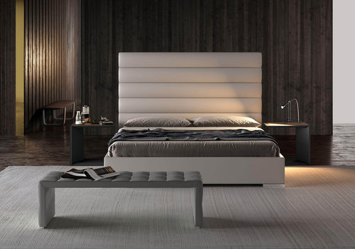 Modloft Bed Prince Eco Pelle Leather Platform Bed - Available in 3 Colours and 5 Sizes